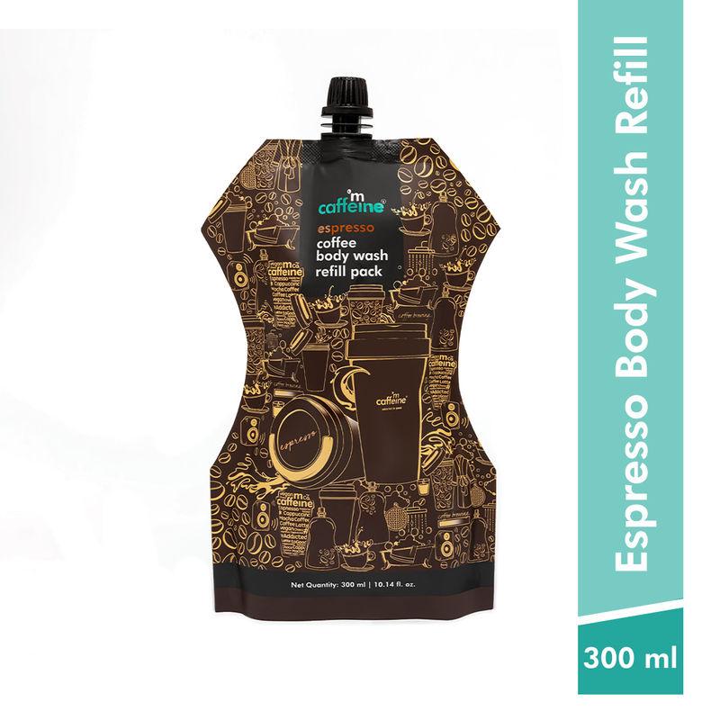 mcaffeine espresso coffee body wash refill pack - soap free exfoliating shower gel with coffee scrub & aha