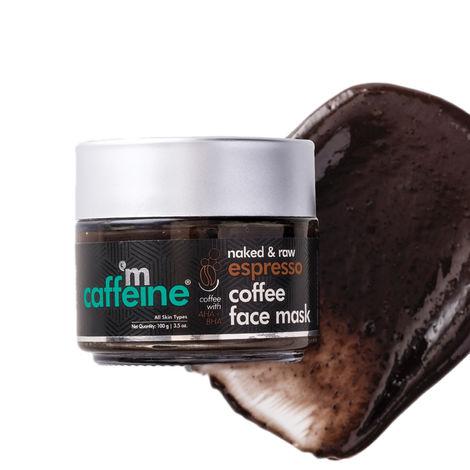 mcaffeine exfoliating espresso coffee face mask for women & men | face pack with natural aha for all skin types | removes blackheads, whiteheads & dirt for a glowing skin (100gm)