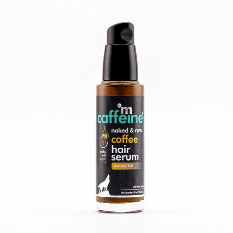 mcaffeine frizz control coffee hair serum (50ml) | with walnut & argan oil | controls hair fall & strengthens hair strands | for men & women | lightweight, non-sticky & sulphate free