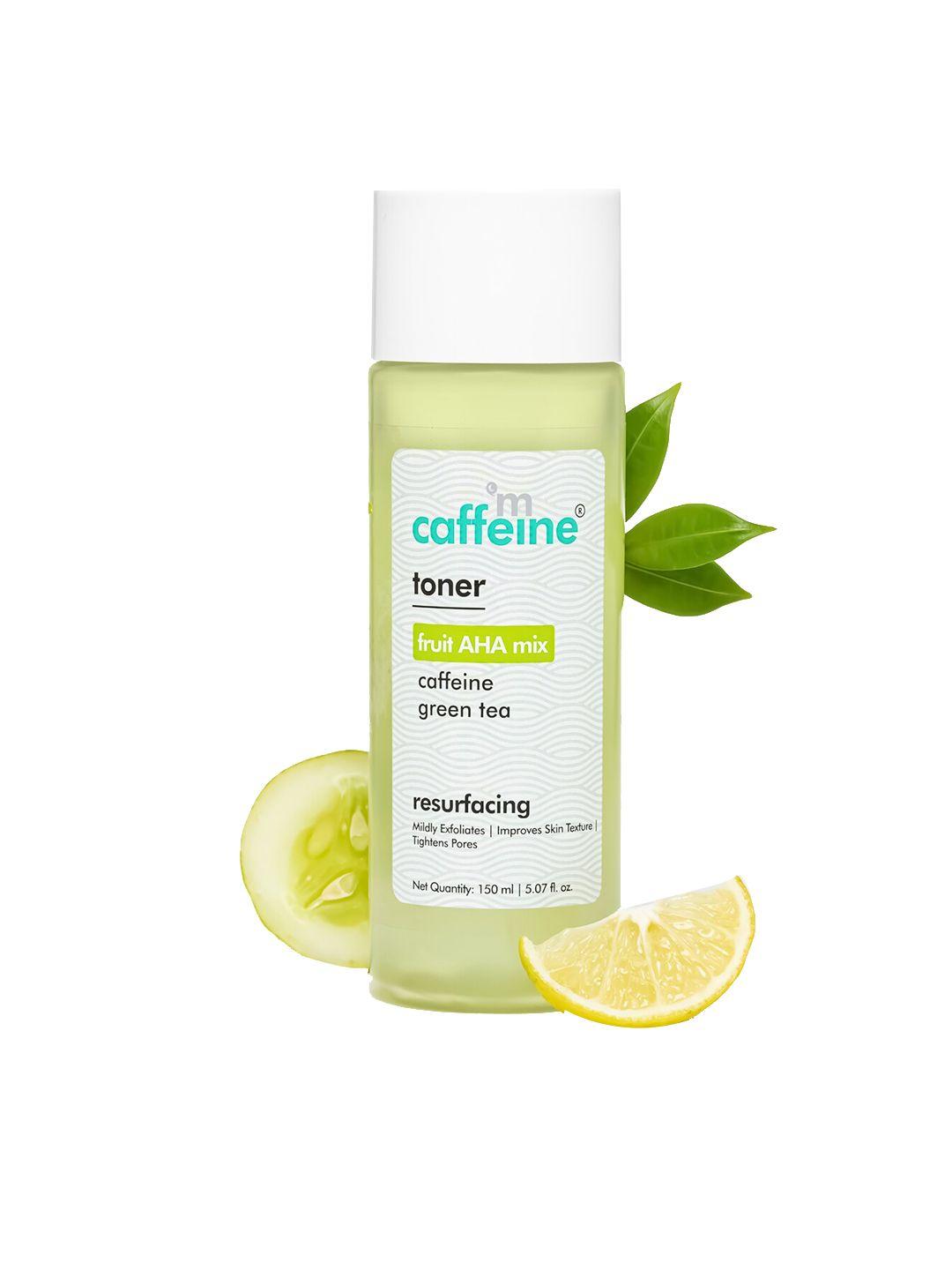 mcaffeine fruit aha mix & green tea resurfacing toner 150 ml