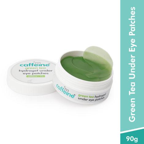 mcaffeine green tea hydrogel under eye patches for fine lines & wrinkles reduction | instantly de-puffs & reduces dark circles 30 pairs