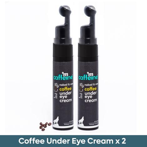 mcaffeine naked & raw coffee under eye cream 15 ml (pack of 2)