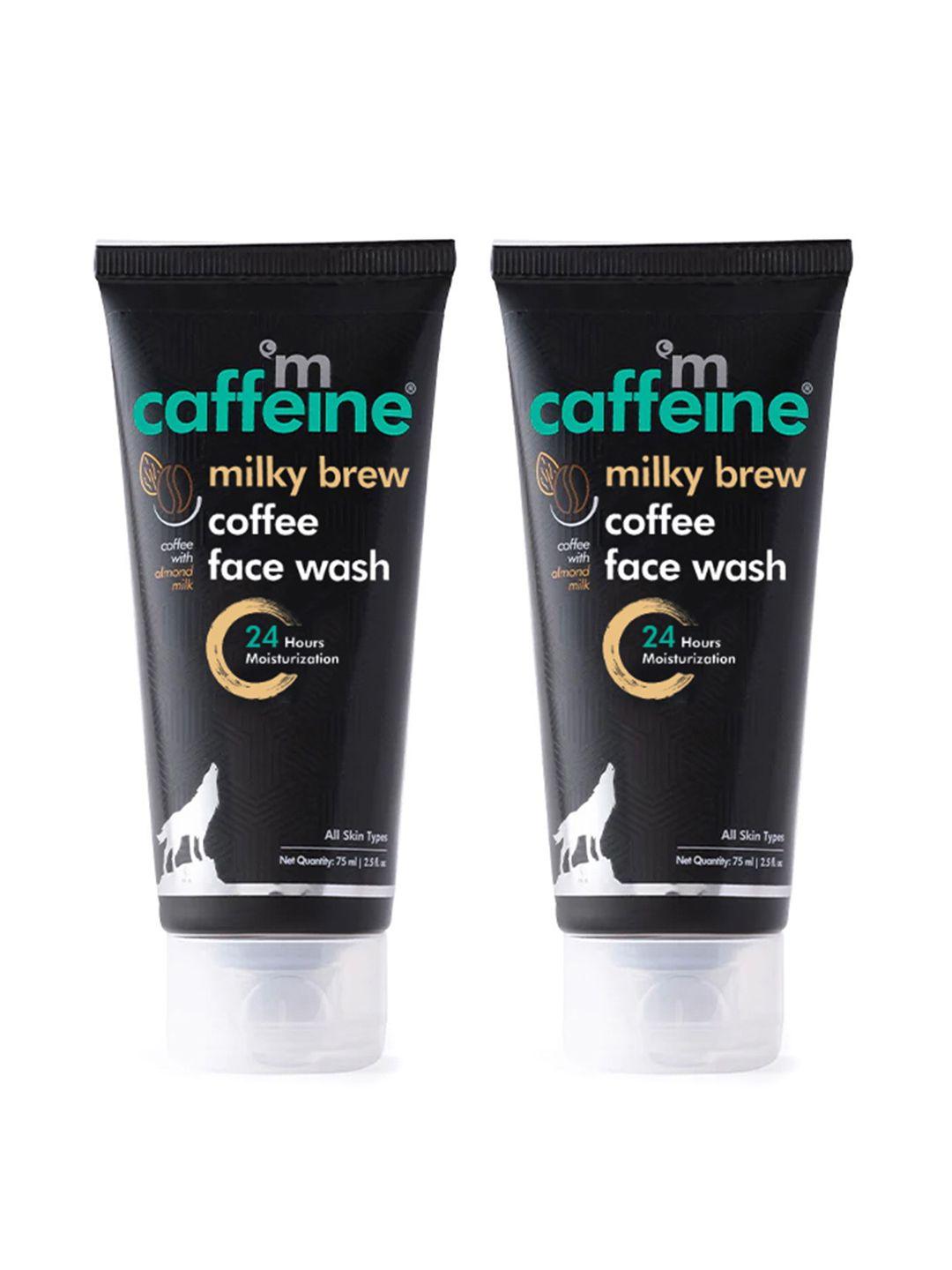 mcaffeine set of 2 coffee & milk face wash with shea butter & almond milk - 75ml each
