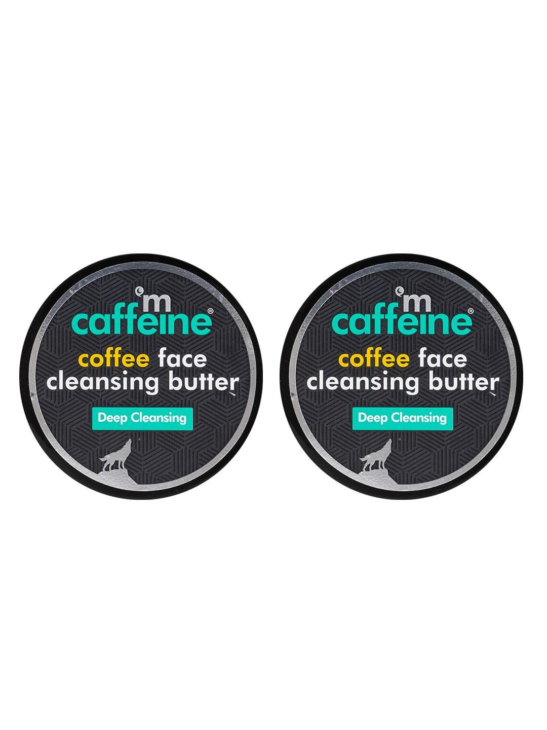 mcaffeine set of 2 coffee face cleansing butter for makeup & dirt removal - 100g each