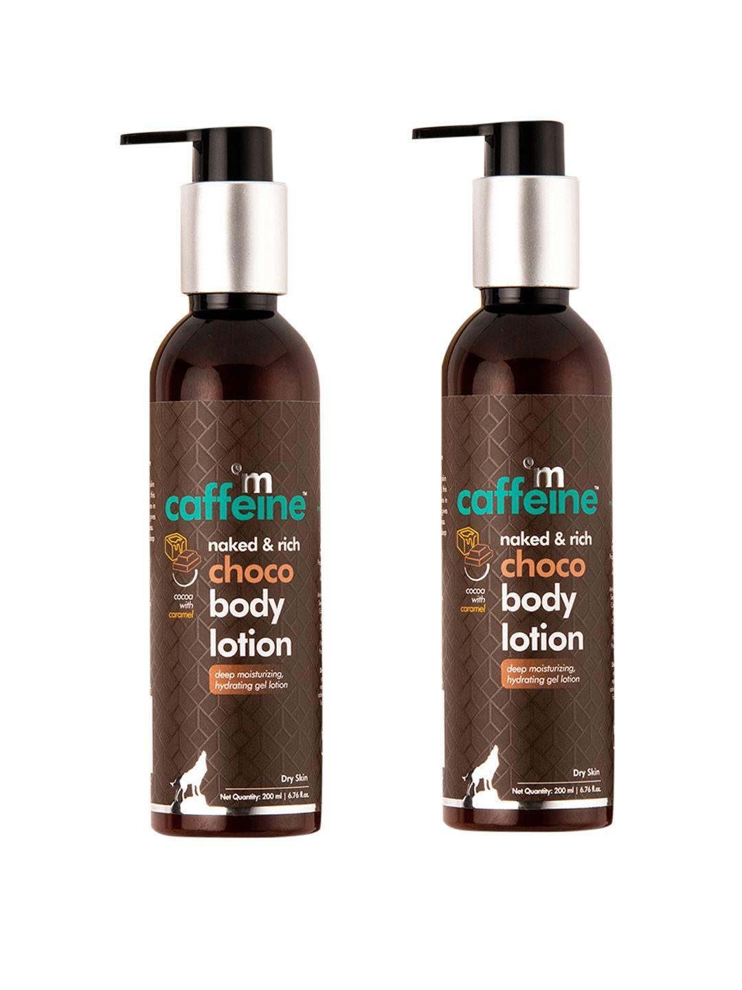 mcaffeine set of 2 deep moisturizing choco body lotion for dry skin - 200ml each