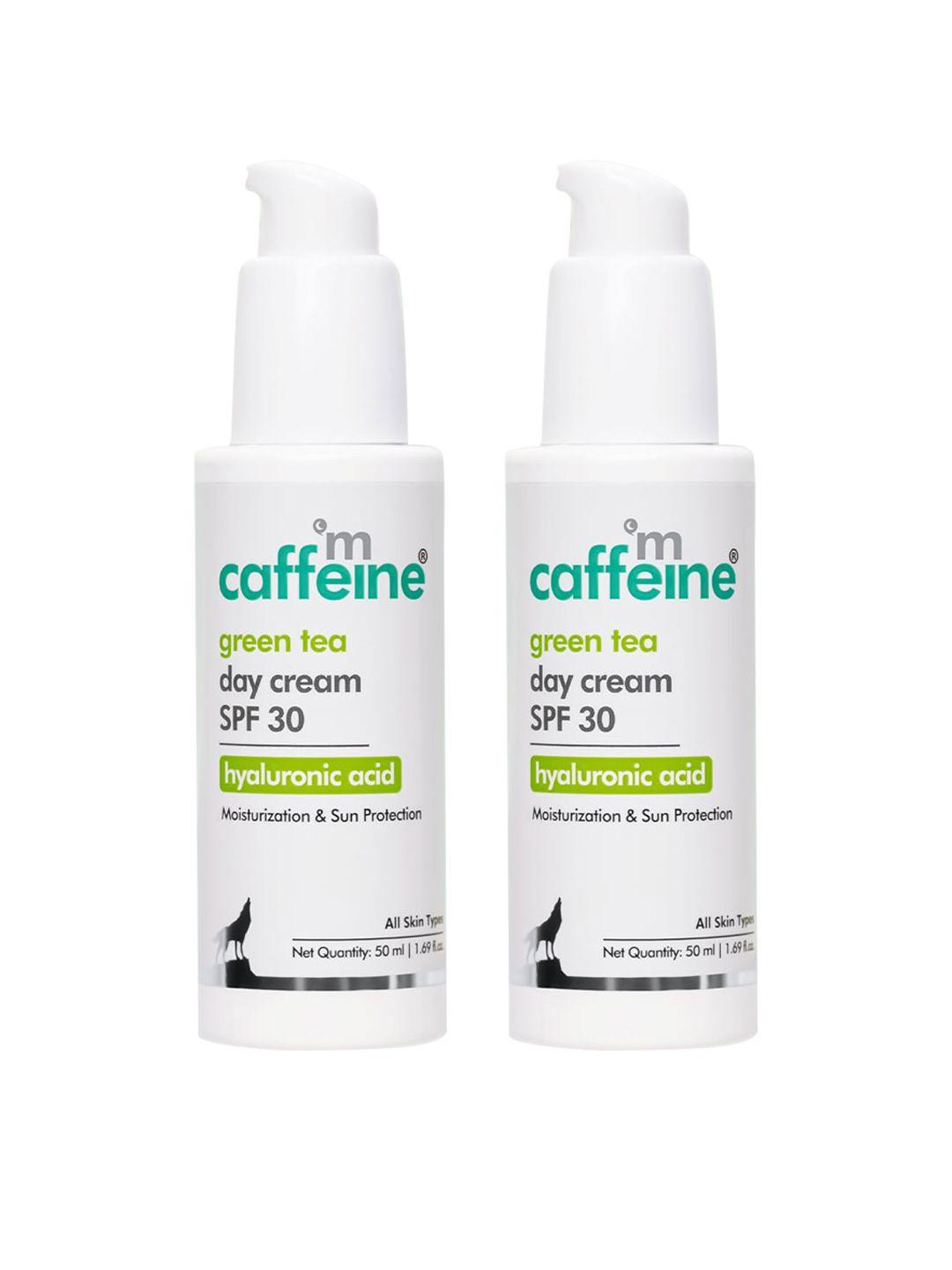 mcaffeine set of 2 green tea day cream spf30 with hyaluronic acid - 50ml each