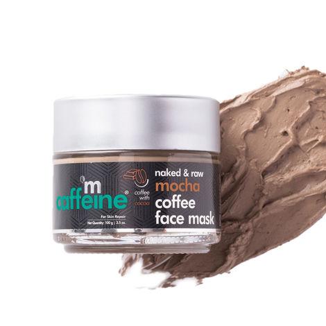 mcaffeine skin repair mocha coffee face mask for glowing skin | clay mask for face - fights damage, tones skin & controls sebum | paraben & mineral oil free mask for all skin types (100gm)