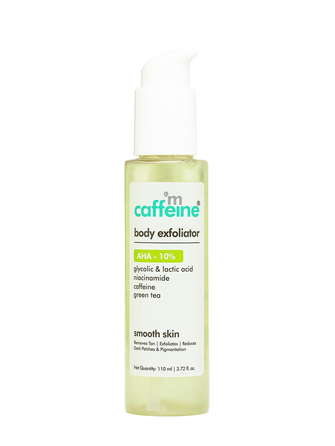 mcaffeine 10% aha body exfoliator with niacinamide & green tea - 110ml