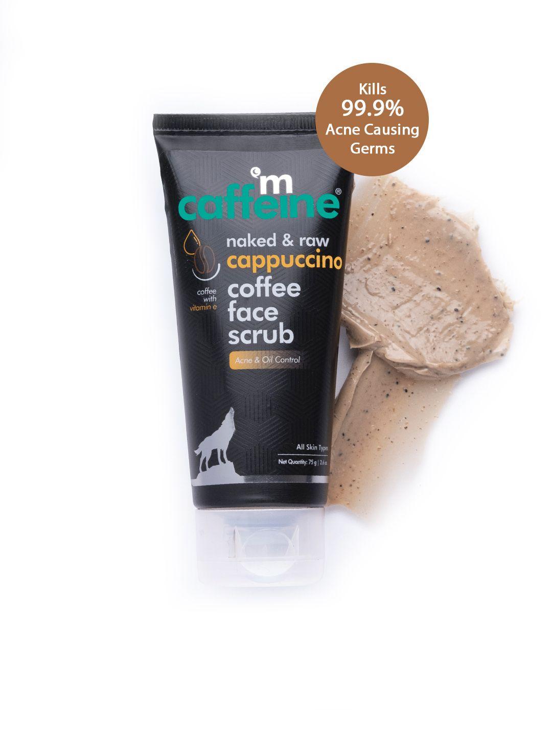 mcaffeine anti-acne cappuccino scrub with coffee for mild exfoliation & oil control-75g