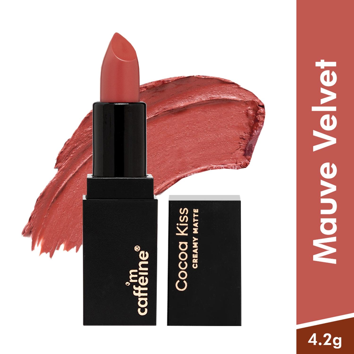 mcaffeine cocoa kiss creamy matte nude lipstick with cocoa butter - mauve velvet (4.2g)