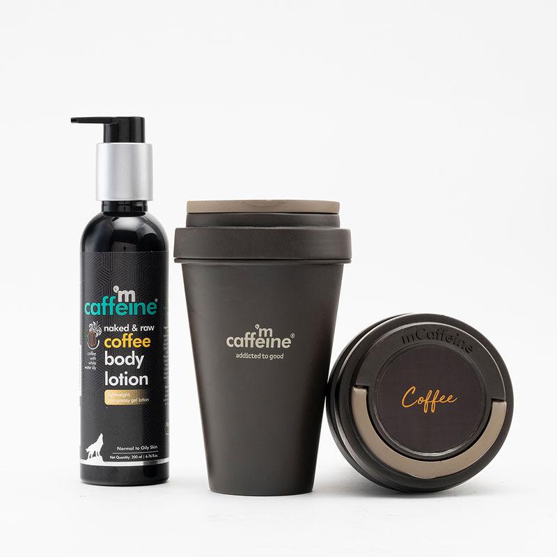 mcaffeine daily body care kit for winters with coffee body wash and body lotion