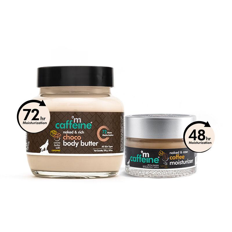 mcaffeine deep moisturization duo - choco body butter & coffee face moisturizer