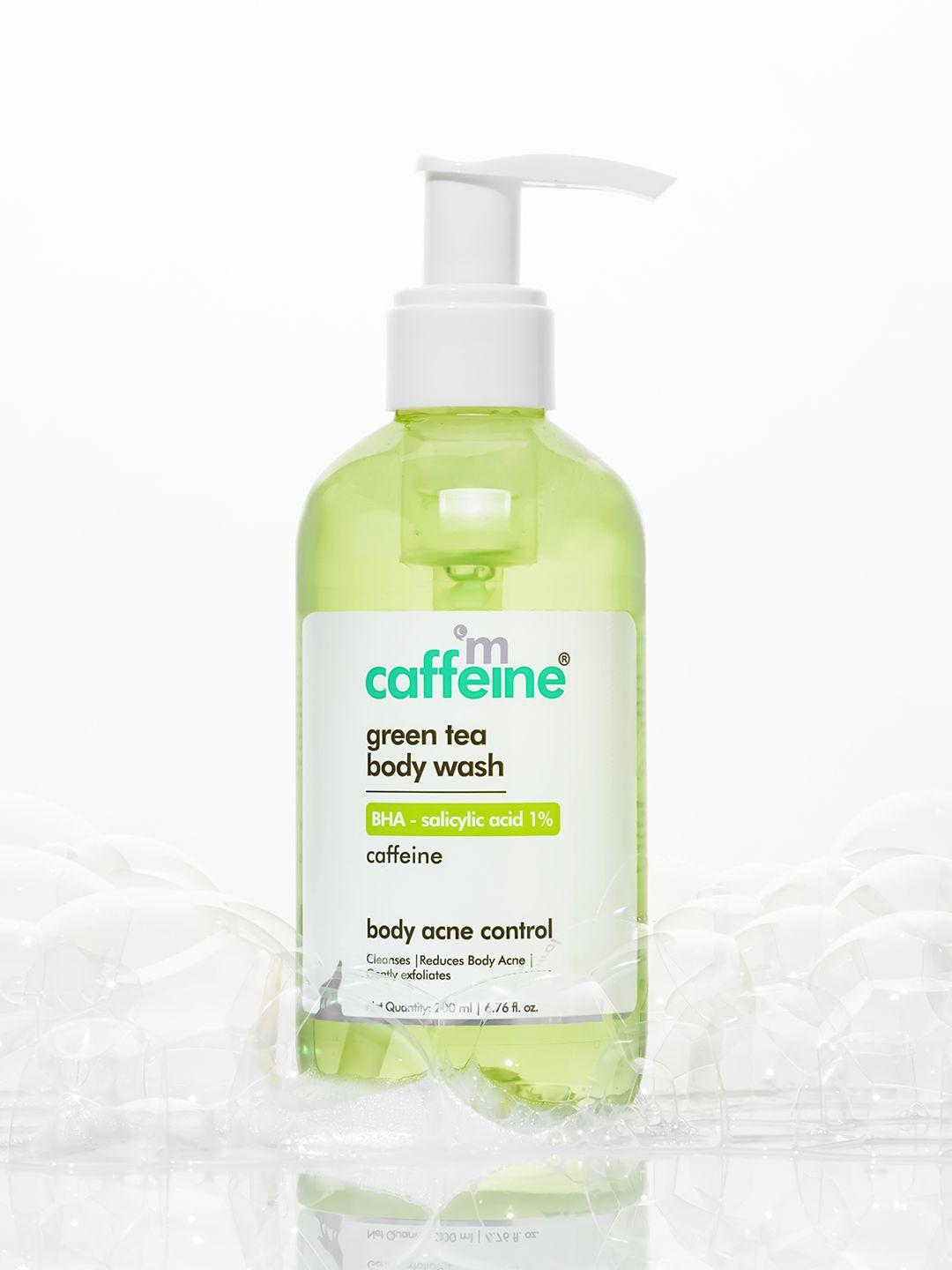 mcaffeine green tea & 1% bha salicylic acid body wash - 200 ml