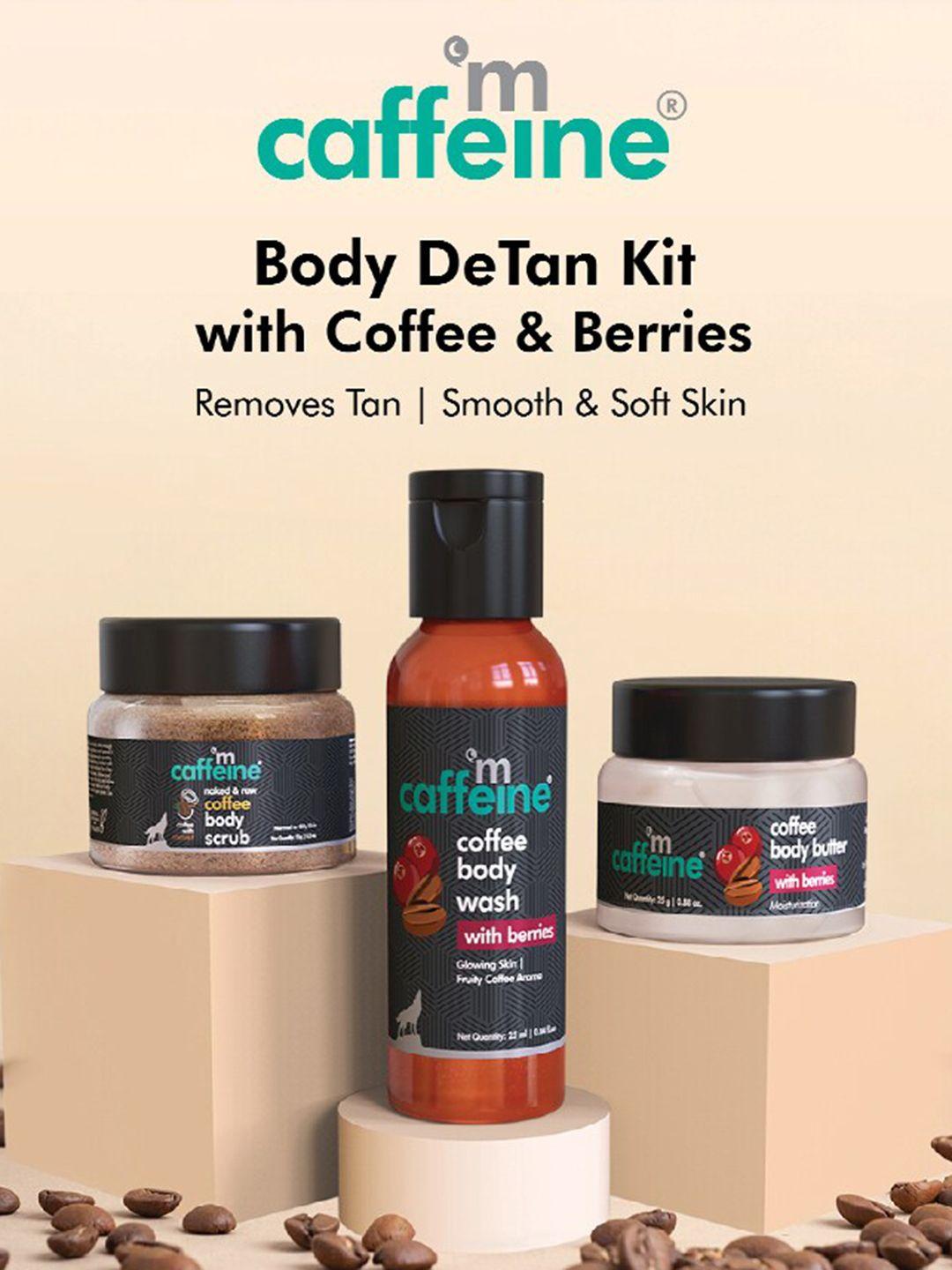 mcaffeine miniature coffee body de-tan kit with berries