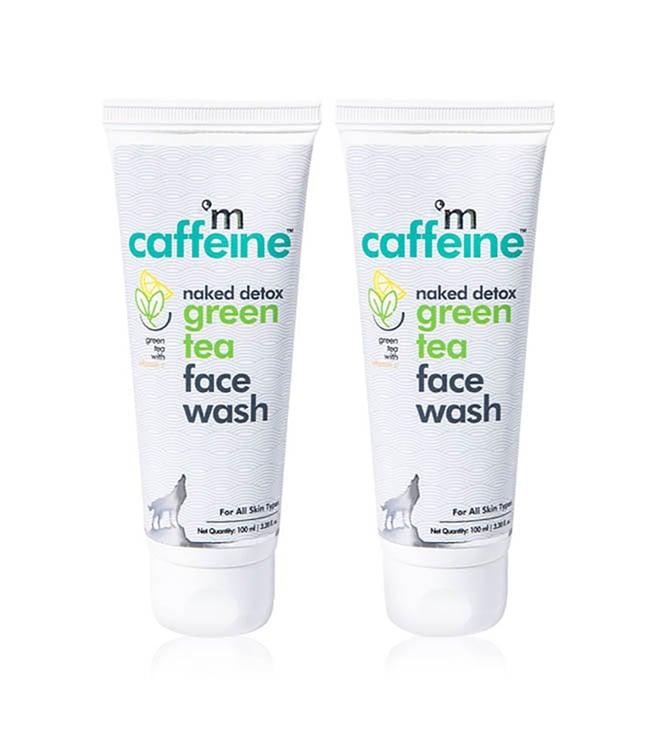 mcaffeine naked detox green tea face wash (pack of 2)