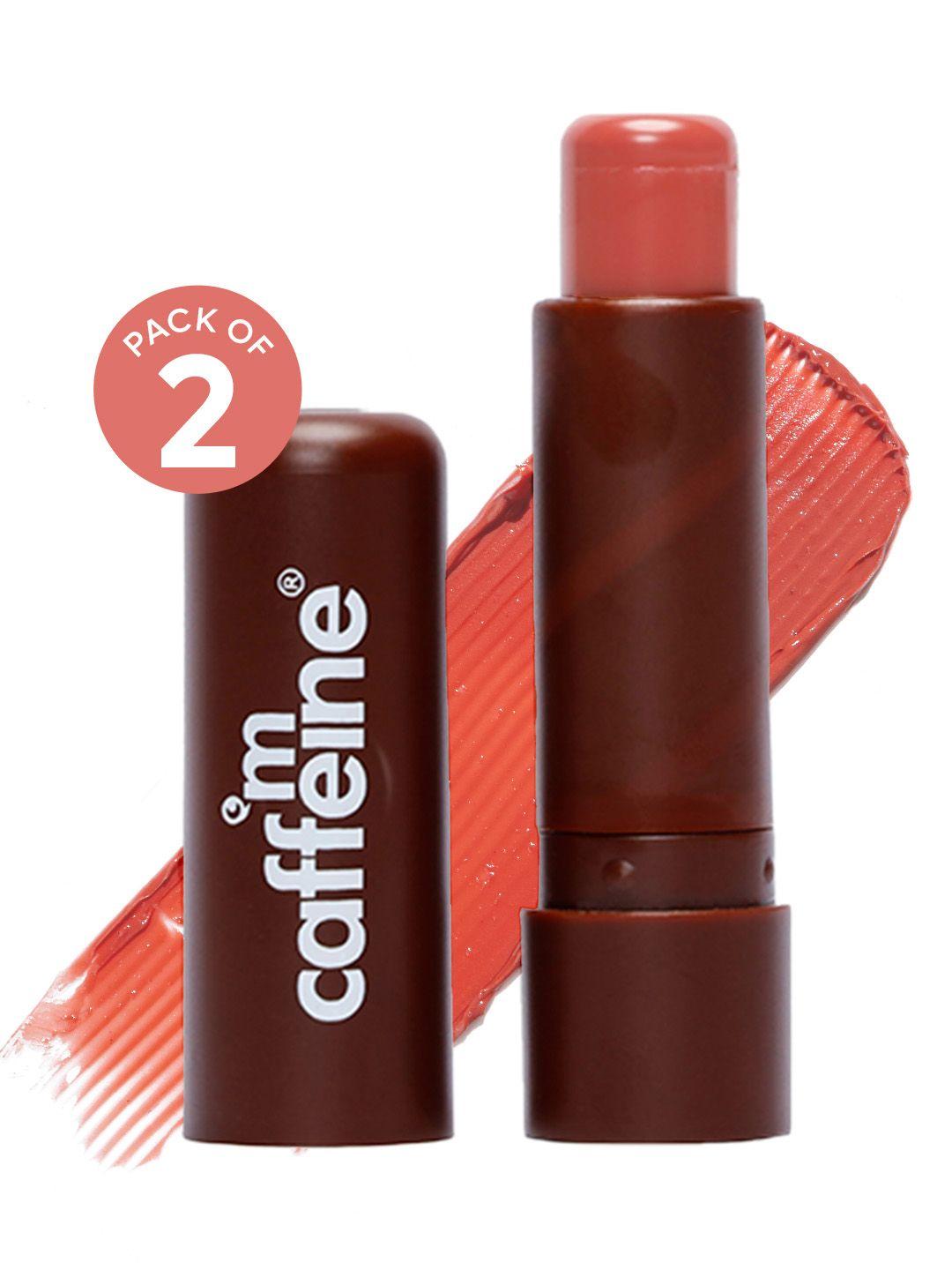 mcaffeine set of 2 choco lip balm with berries - 4.5g each