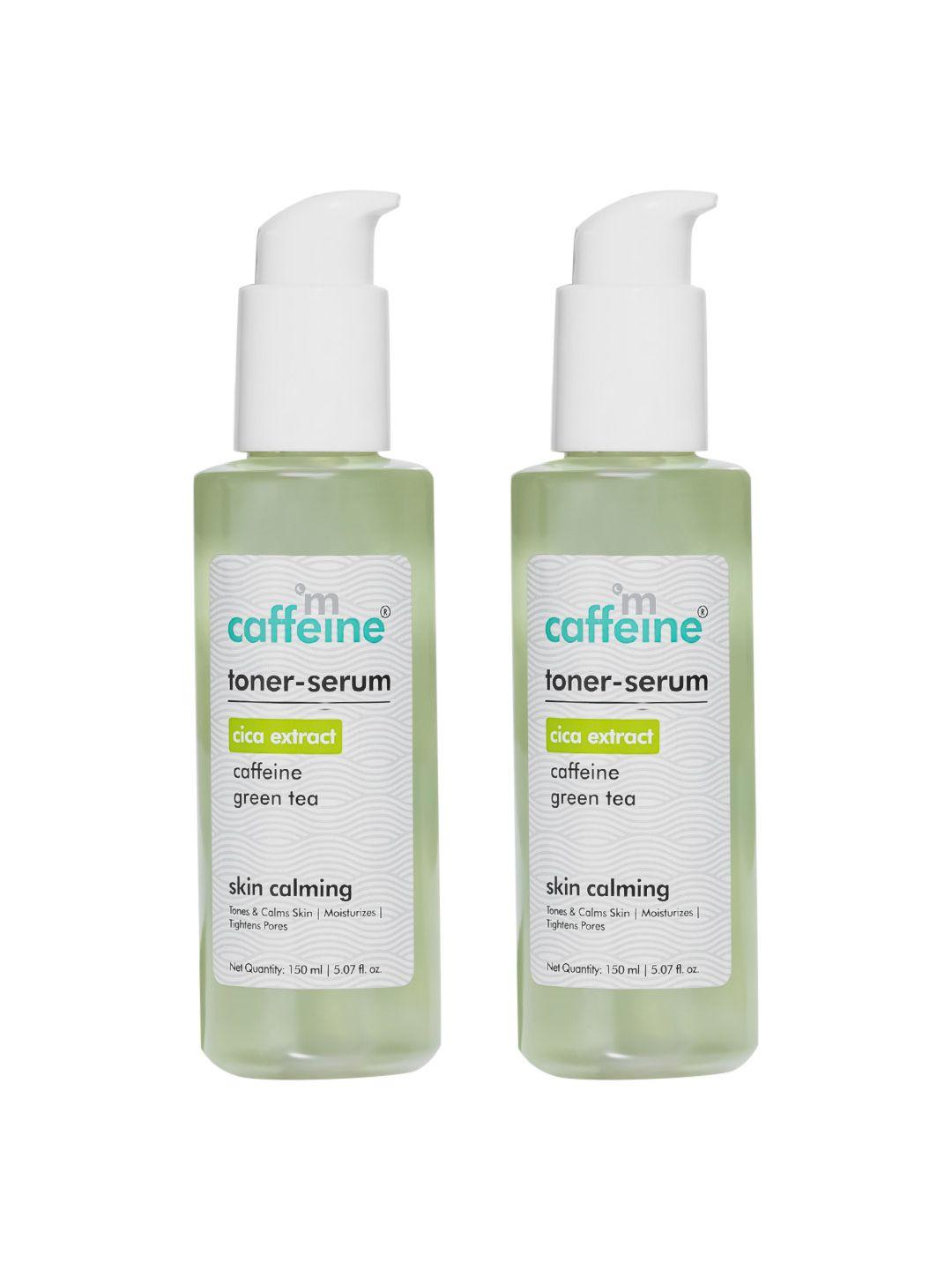 mcaffeine set of 2 cica extract toner-serum with green tea & caffeine - 150ml each