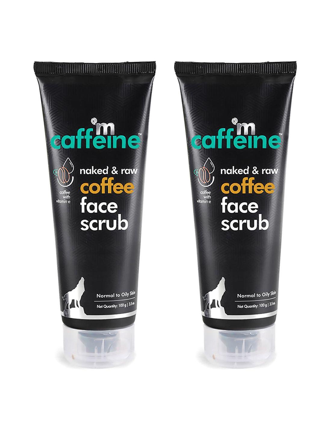 mcaffeine set of 2 coffee exfoliating face scrub for fresh & glowing skin - 100g each