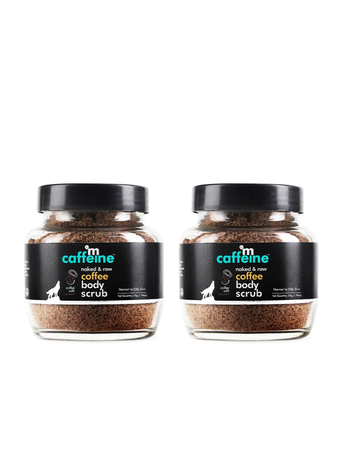 mcaffeine set of 2 exfoliating coffee body scrub for tan removal - 55g each