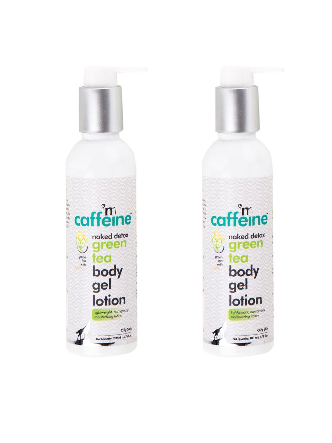 mcaffeine set of 2 green tea body lotion with vit c & shea butter - oily skin - 200ml each