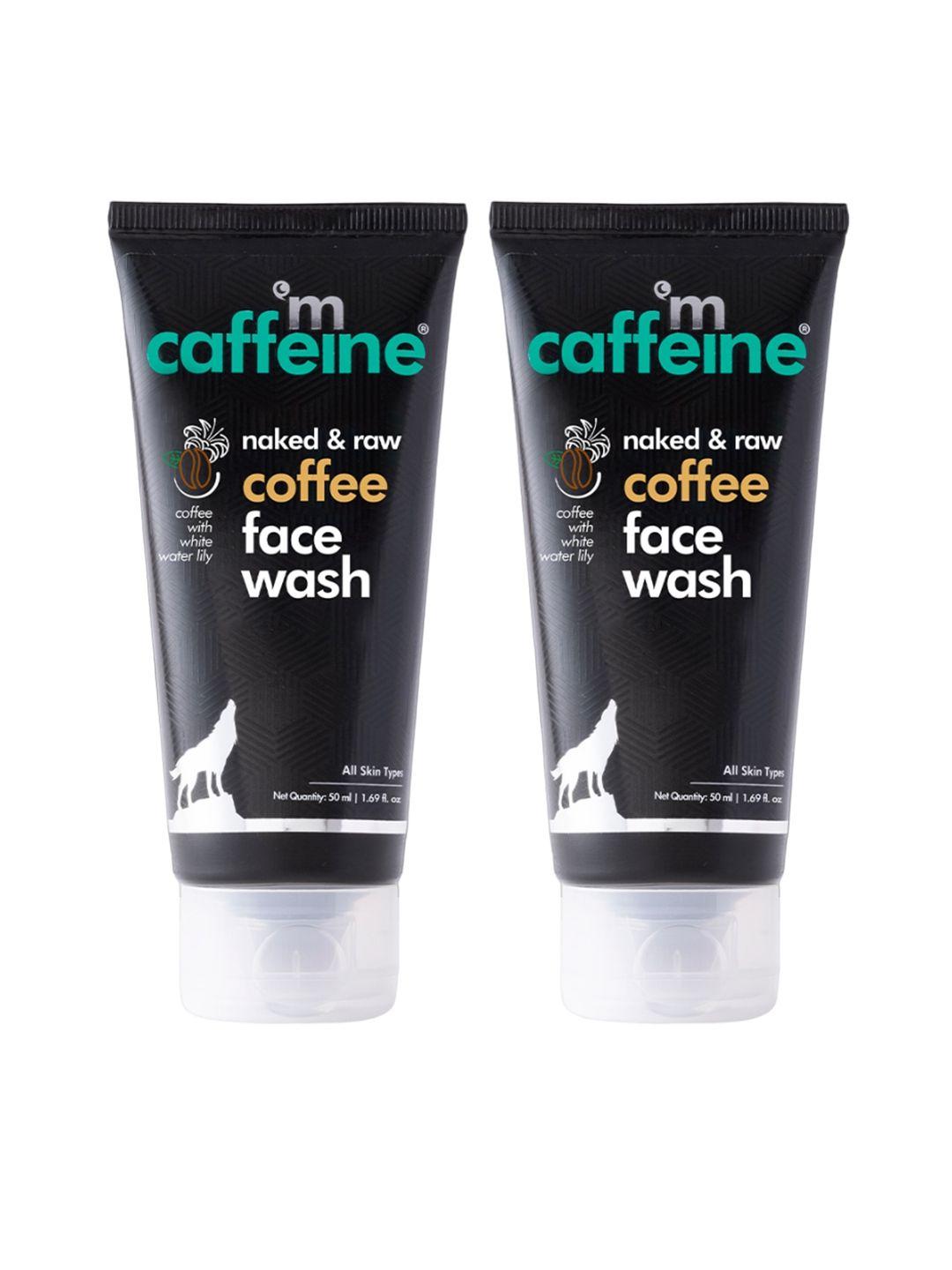 mcaffeine set of 2 naked & raw coffee face wash - 50ml each