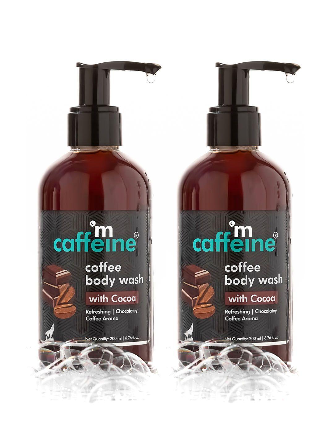 mcaffeine set of 2 refreshing coffee body wash with cocoa - 200ml each