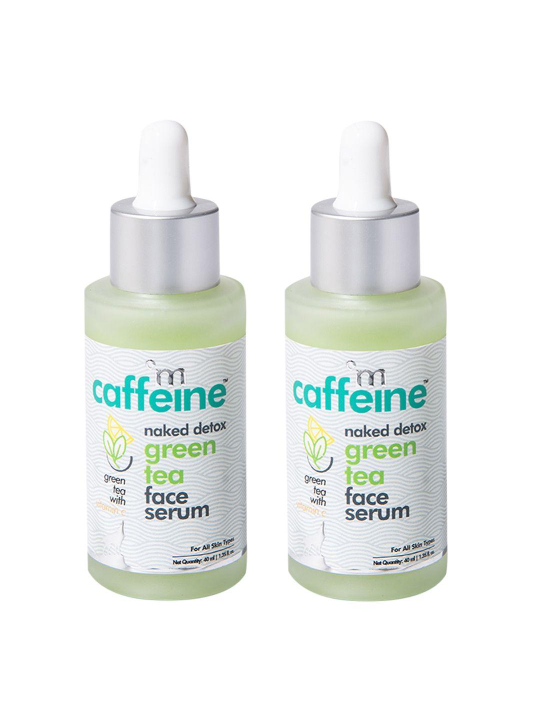 mcaffeine set of 2 vitamin c green tea face serum with hyaluronic acid - 40ml each