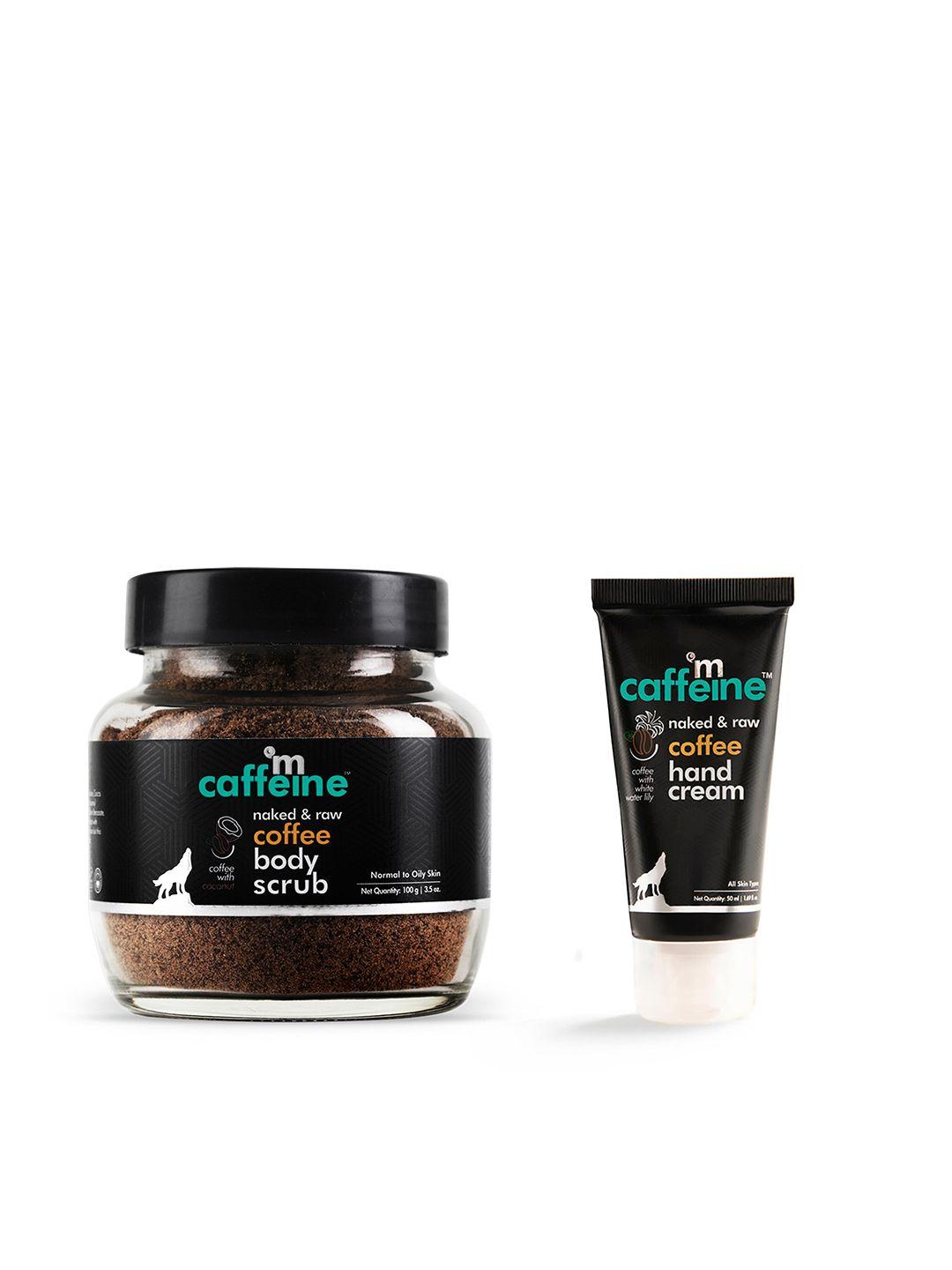 mcaffeine set of naked & raw coffee body scrub & hand cream