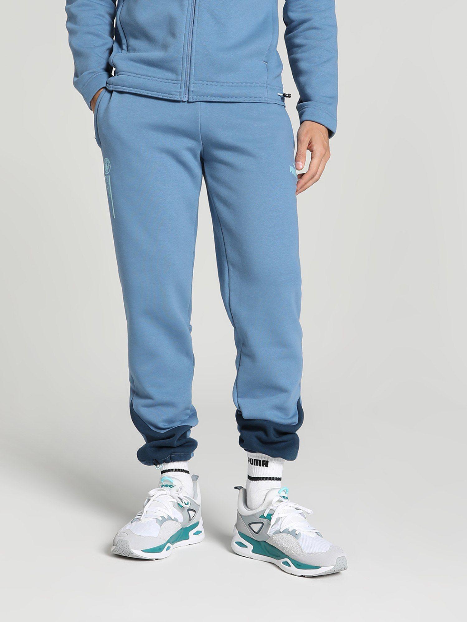 mcfc ftblculture men blue track pant