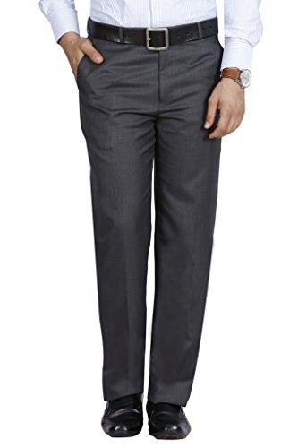 mchenry men's solid formal regular fit polyviscose grey trousers(grey4004-38_color:grey_size:38)