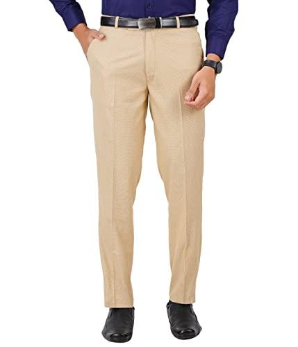 mchenry men's stretchable self design beige formal regular fit trousers(lbeige3830-36_colour-beige_size:36)