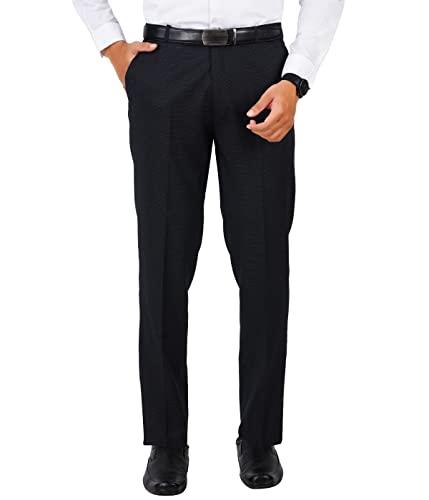 mchenry men's stretchable self design dark blue formal regular fit trousers(lblue3441-38_colour-darkblue_size:38)