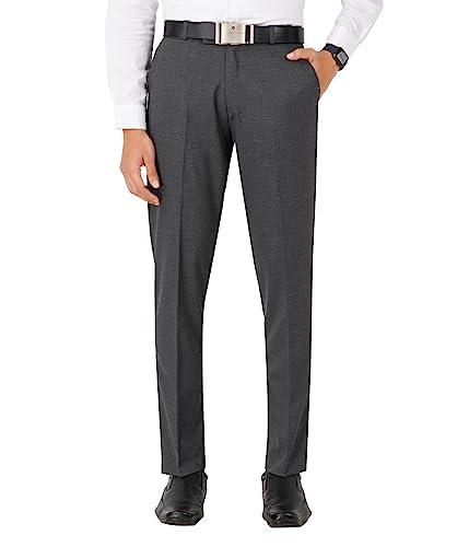 mchenry men's stretchable self design formal trousers (34, grey)