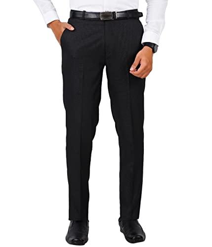 mchenry men's stretchable self design jet black formal regular fit trousers(lblack2512-40_colour-black_size:40)