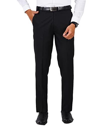 mchenry men's stretchable self design jet black formal regular fit trousers(lblack3441-36_colour-black_size:36)