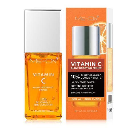 me-on pure vitamin c face glow boosting primer for lighten spots faster