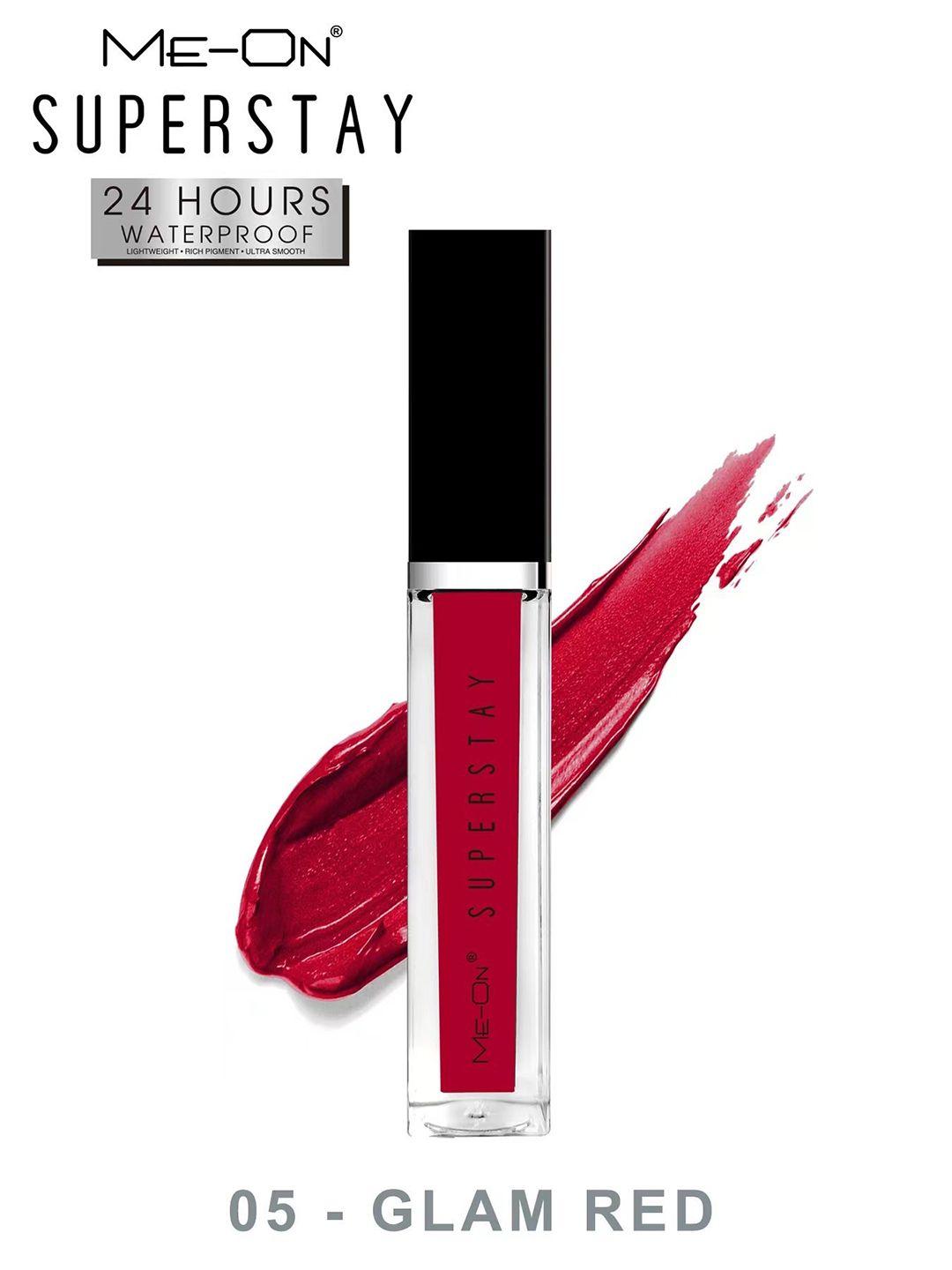 me-on waterproof 24hrs super stay lip gloss 6 ml - glam red 05