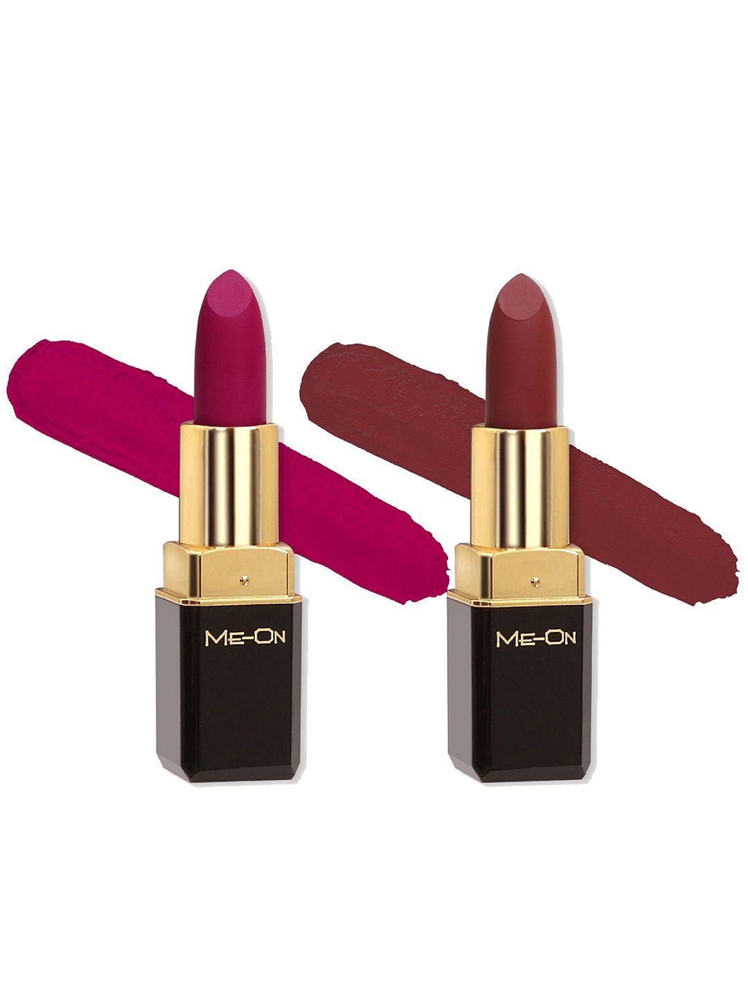 me-on color addict set of 2 8h long lasting hd matte lipsticks-shade 10-shade 16