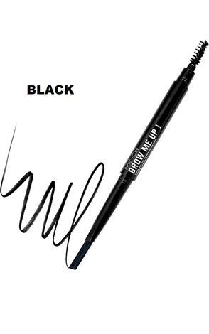 me-on pro brow me up eyebrow definer pencil shade# black