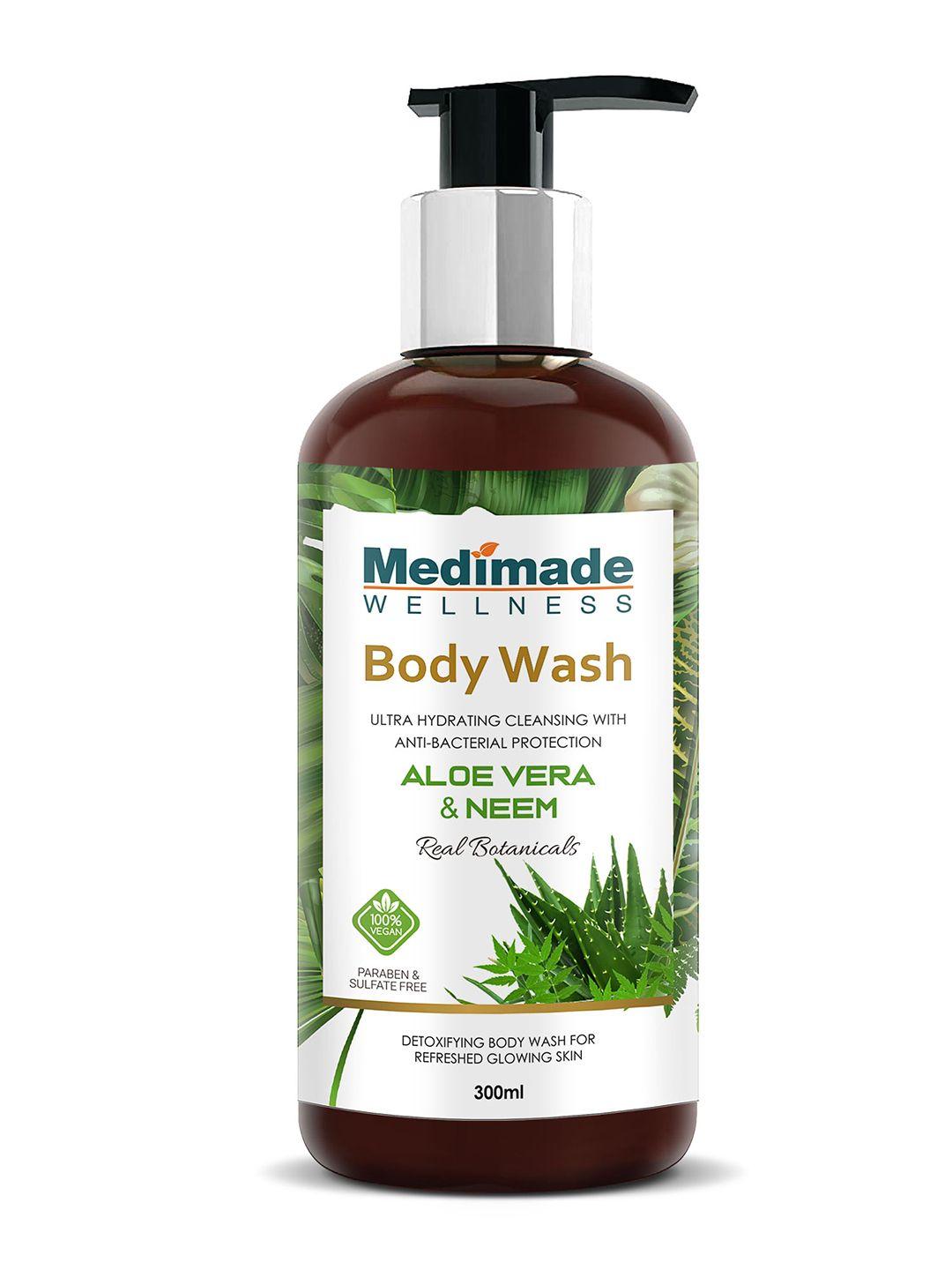 medimade aloe vera and neem body wash - 300 ml