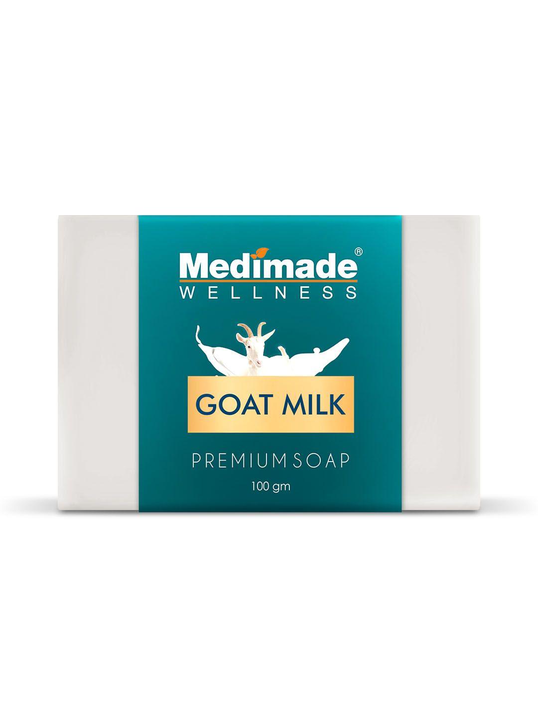 medimade goat milk anti aging premium handmade bathing soap - 100 g