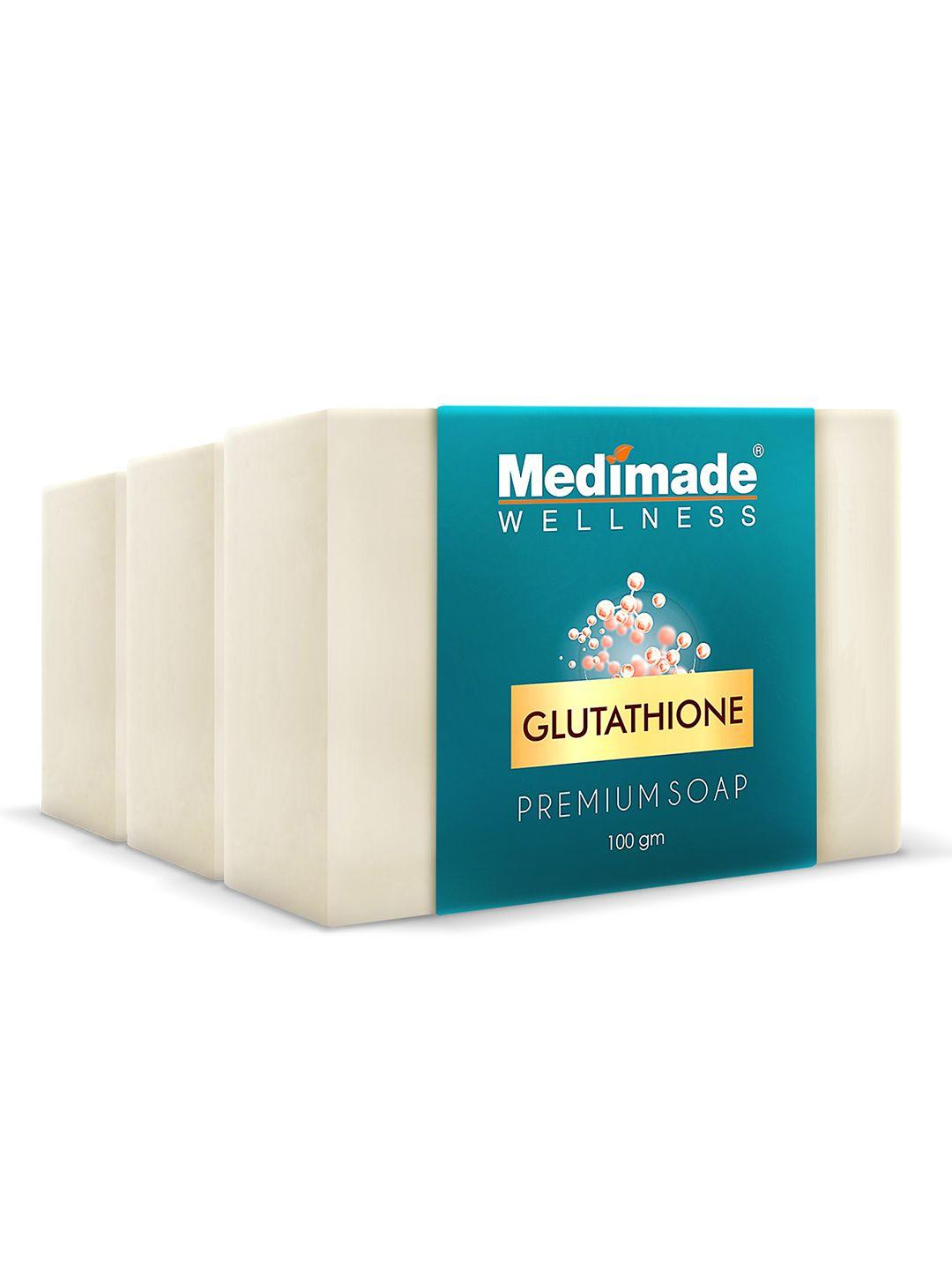 medimade set of 3 glutathione premium beauty soap with shea butter - 100 g each