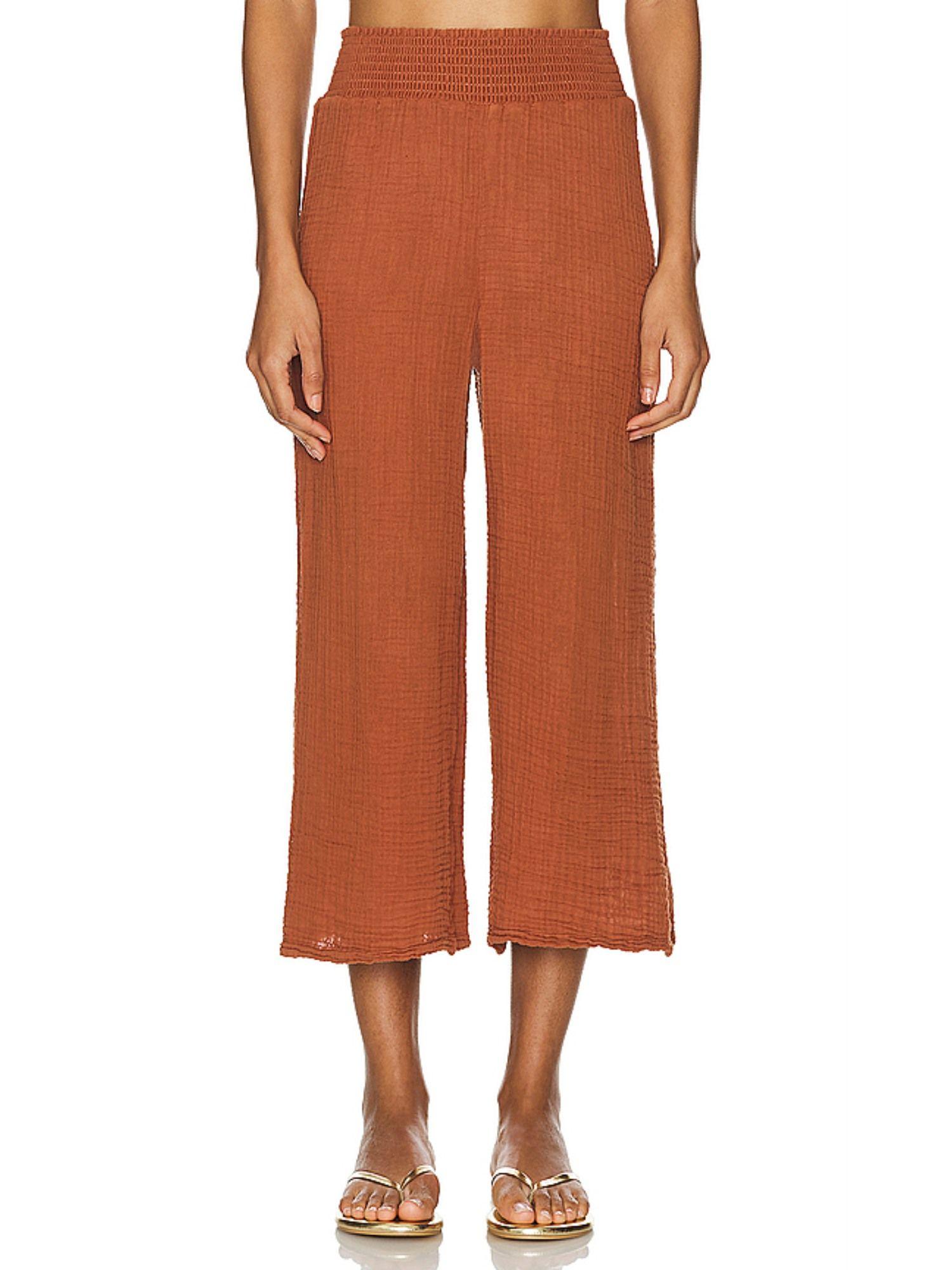 medina smocked waist cropped pant