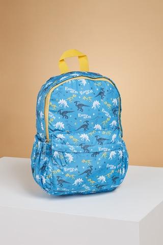 medium blue print casual nylon boys backpack