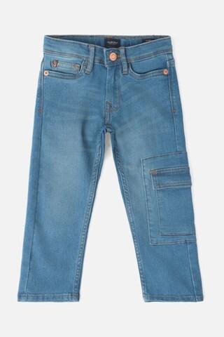 medium blue solid casual boys super slim fit jeans
