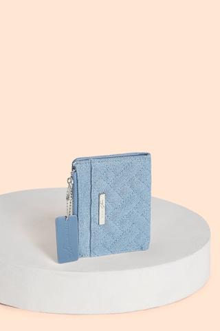 medium blue solid casual cotton women wallet