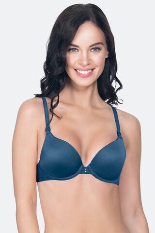 medium blue solid women comfort fit bra
