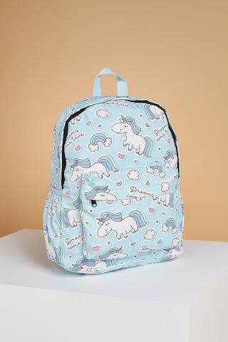 medium blue unicorn casual nylon girls backpack