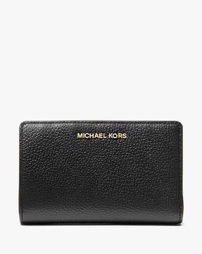 medium pebbled leather bi-fold wallet