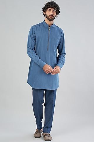 medium blue denim shirt kurta